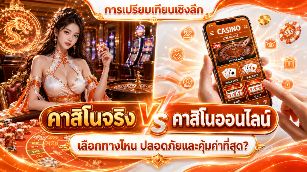 คาสิโนจริง vs ออนไลน์: เลือกเดิมพันทางไหน ให้คุ้มค่าและปลอดภัยสูงสุด