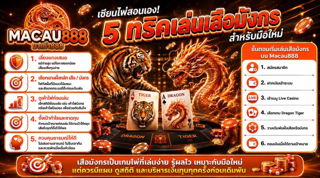 เซียนไพ่สอนเอง! 5 ทริคเล่น "เสือมังกร" (Dragon Tiger) ให้ได้กำไรฉบับมือใหม่