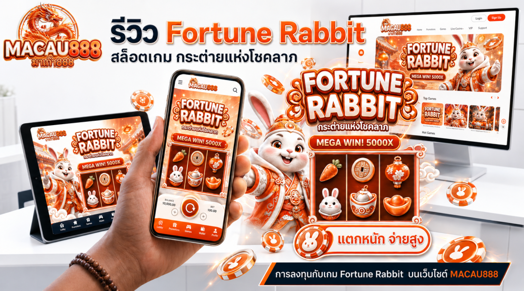 รีวิวเกมสล็อต Fortune Rabbit กระต่ายแห่งโชคลาภ แตกหนักทุกการหมุนที่ Macau888