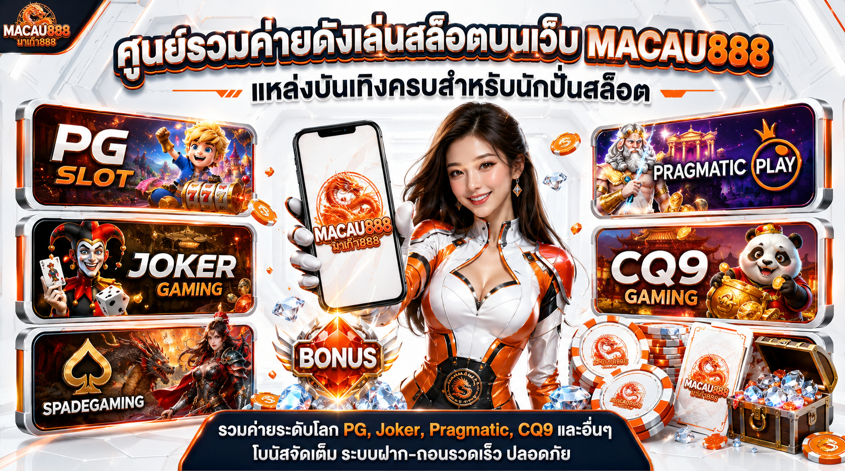 ศูนย์รวมค่ายดังเล่นสล็อตบนเว็บ Macau888 แหล่งบันเทิงครบสำหรับนักปั่นสล็อต
