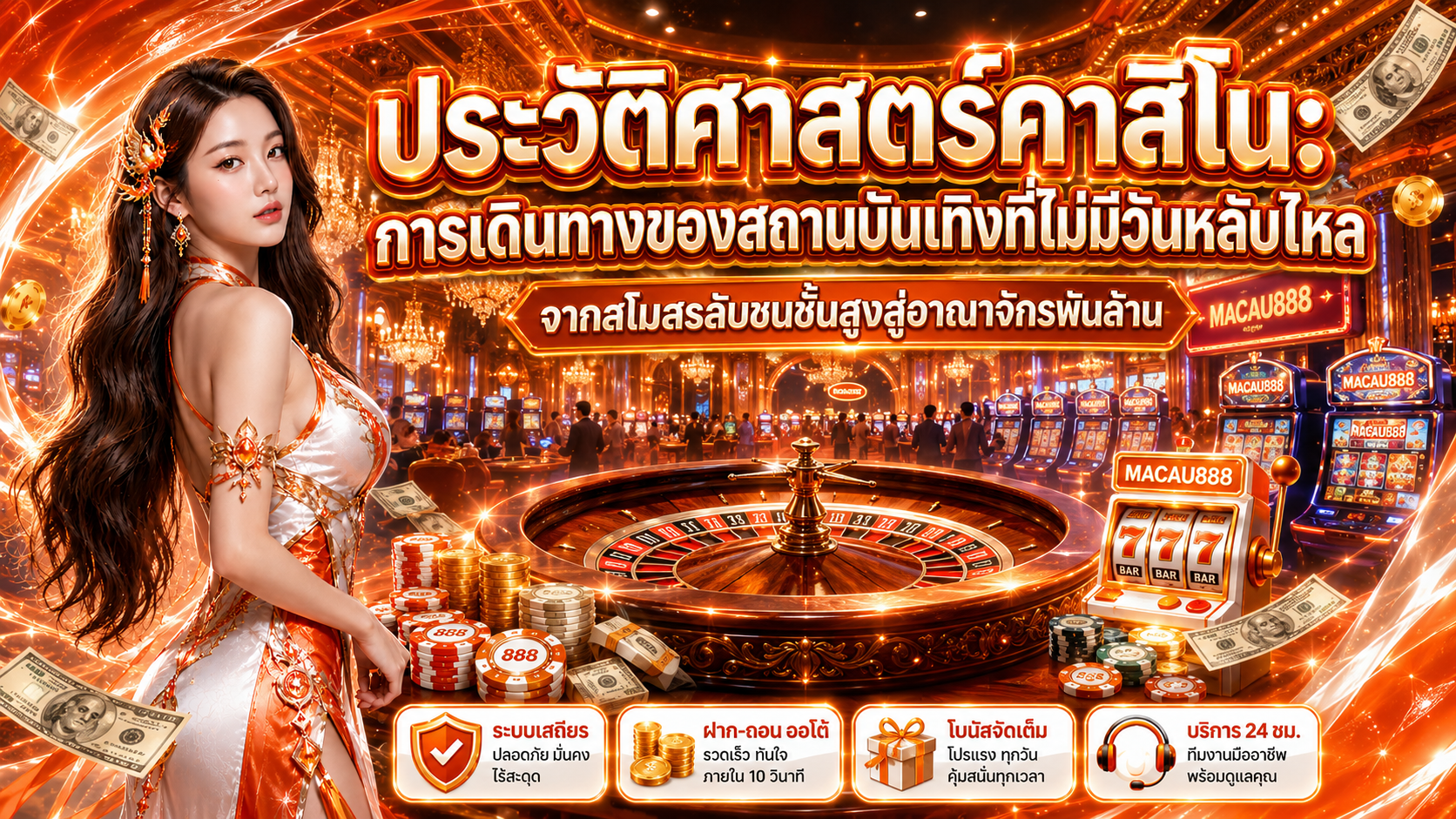 ประวัติศาสตร์คาสิโน: การเดินทางของสถานบันเทิงที่ไม่มีวันหลับใหล