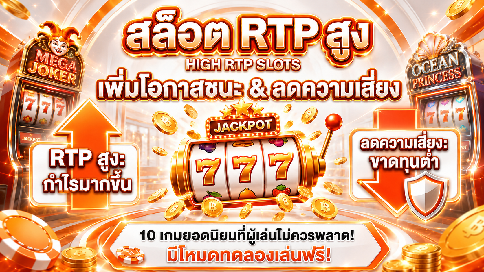 เจาะลึก สล็อต RTP สูง เลือกเล่นอย่างไรให้โอกาสชนะเพิ่มขึ้นเป็นเท่าตัว