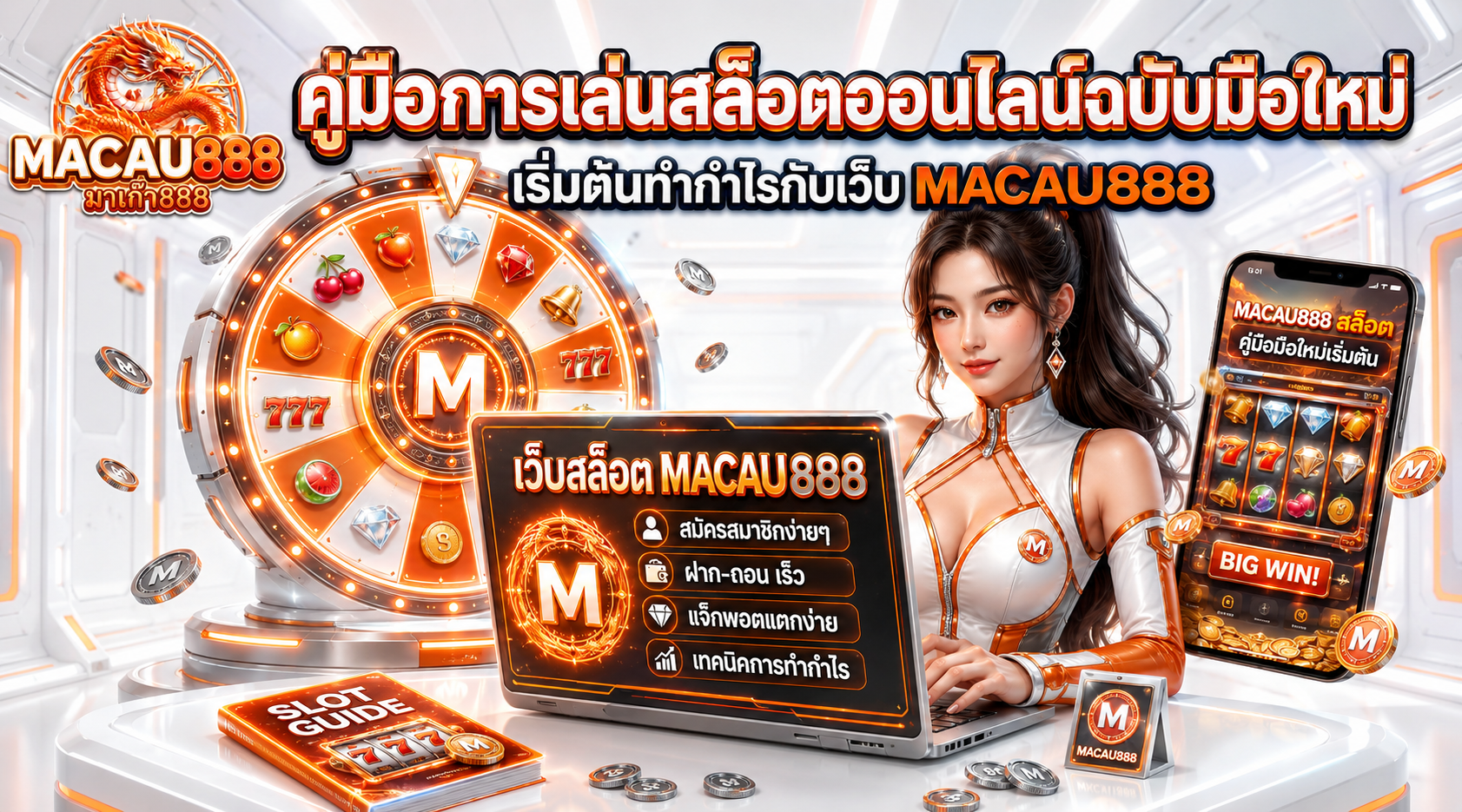 คู่มือการเล่นสล็อตออนไลน์ฉบับมือใหม่ เริ่มต้นทำกำไรกับเว็บ Macau888